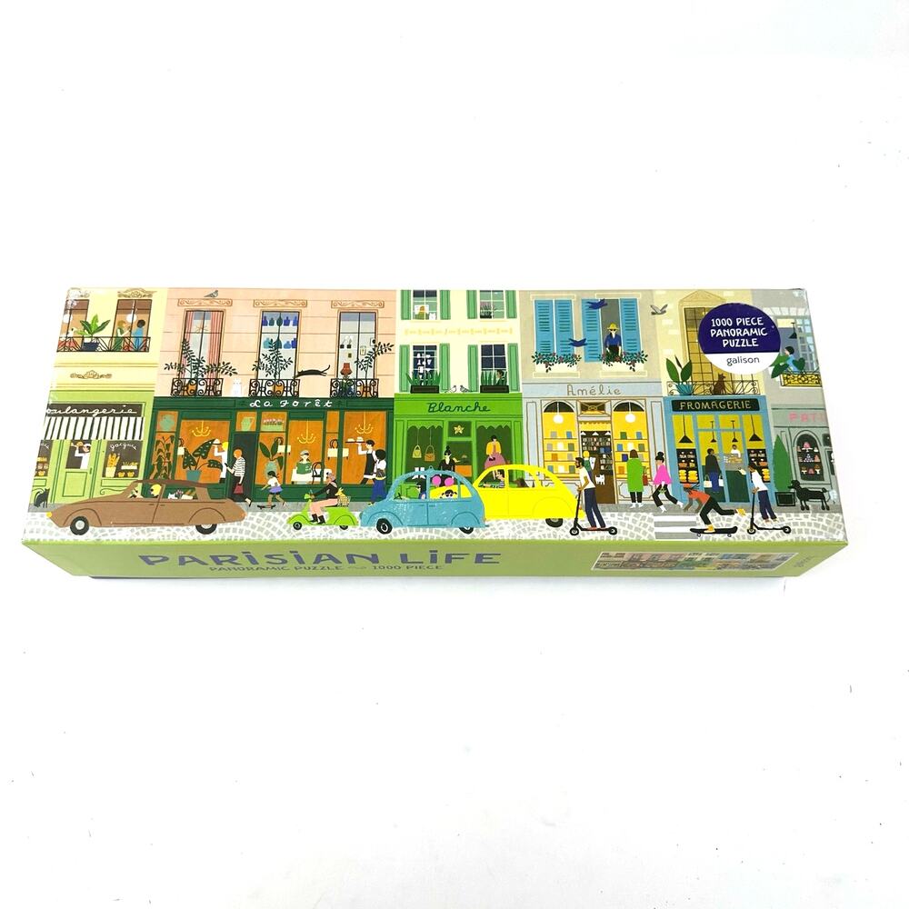 Panoramic Parisian Life Puzzle 1000pcs UNVERIFIED 39x14 Framable Artwork